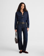 The Tall Darted Barrel-Leg Jean in SoftDrape FOUNDRY WASH