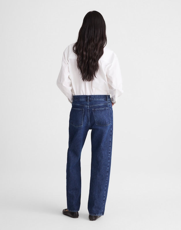 Petite Pieced Barrel-Leg Jeans in McKinney Wash MCKINNEY WASH