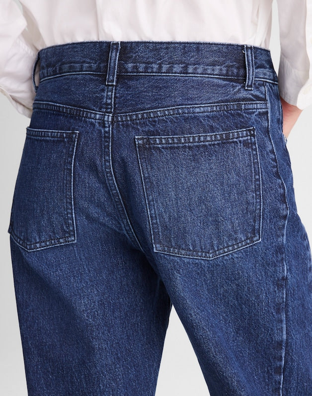 Petite Pieced Barrel-Leg Jeans in McKinney Wash MCKINNEY WASH