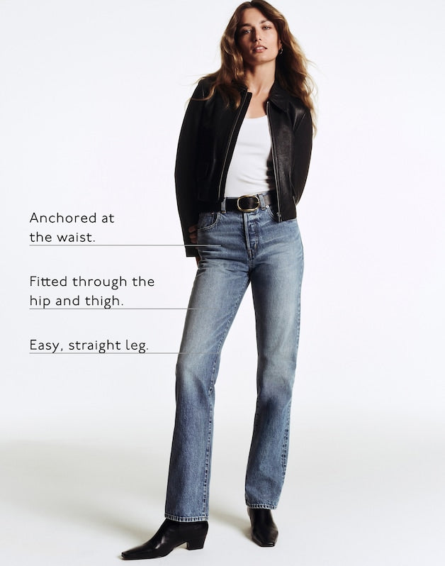 The Petite Longline Straight Jean RAEBROOK WASH