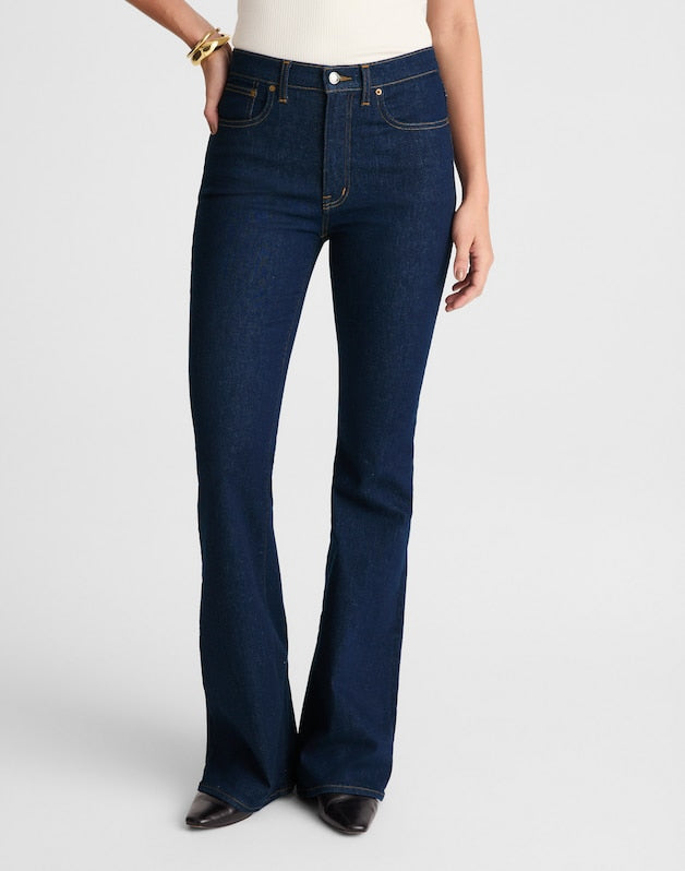 The Stretch Flare Jean in Rinse Wash RINSE WASH