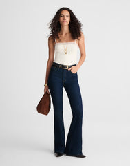 The Tall Stretch Flare Jean in Rinse Wash RINSE WASH