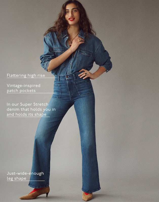 The Petite Emmy Wide-Leg Jean PELION WASH