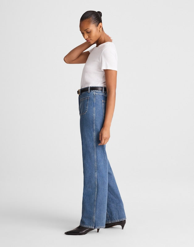 The Curvy Cleo Straight Jean in Petersburg Wash PETERSBURG WASH