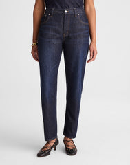 The Petite Curvy Dean Easy Straight Jean in SoftDrape FOUNDRY WASH