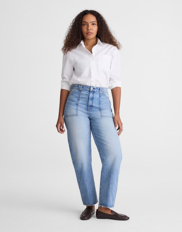 The Petite Curvy Balloon Utility Jean RAEBROOK WASH