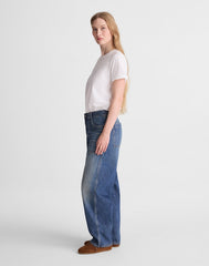 The Darted Utility Barrel-Leg Jean IRMO WASH