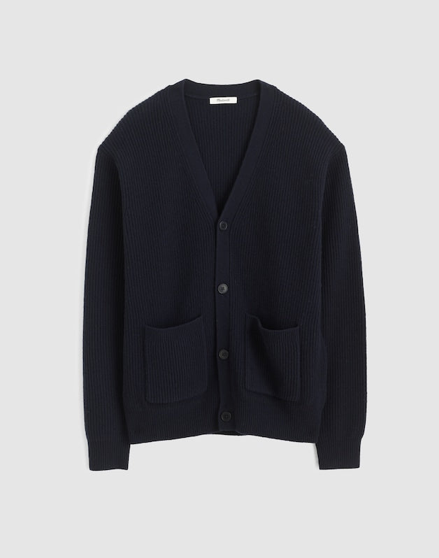 Cardigan in Heritage Merino Wool NAVY