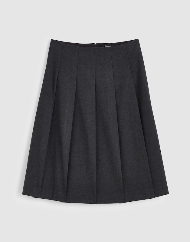 Pleated Midi Skirt DARK GREY