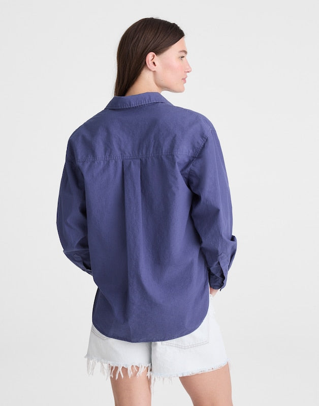 The Easy Shirt in Poplin PETROL NAVY