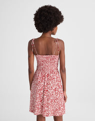 Tie Shoulder Mini Dress in Floral AMANDA FLORAL  RED
