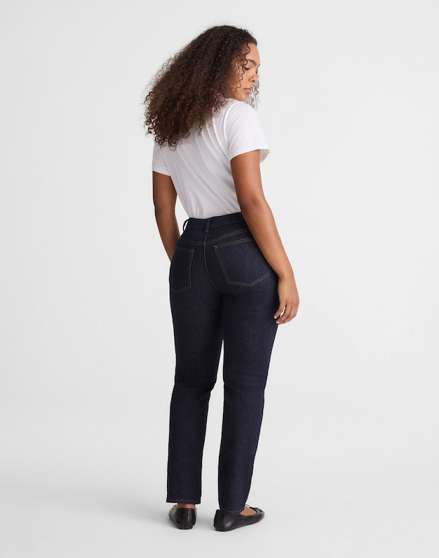 The Petite Curvy Jules Slim-Straight Jean in Rinse Wash RINSE WASH
