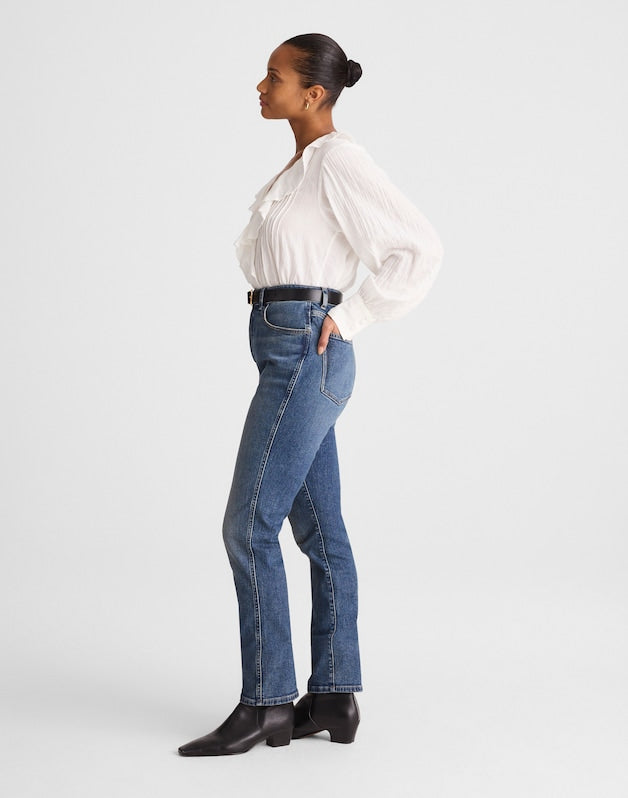 The Curvy Pencil Jean in Super Stretch Denim CONCHO WASH