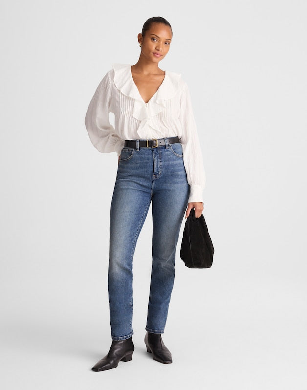 The Curvy Pencil Jean in Super Stretch Denim CONCHO WASH