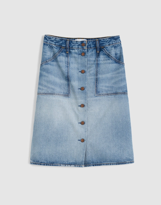 Alexa Chung for Madewell Shelley Denim Skirt in Leegate Wash LEEGATE WASH