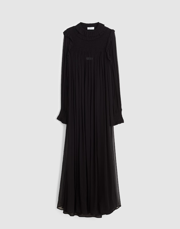 Alexa Chung for Madewell Joan Overlay Dress JET BLACK