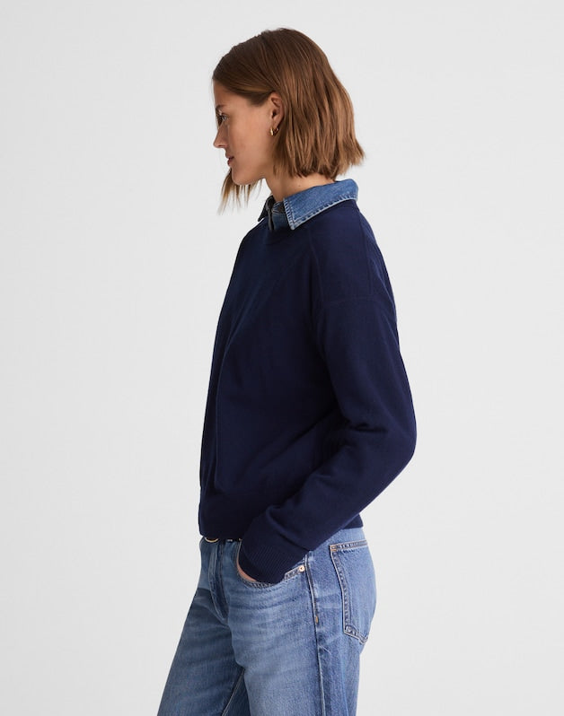 Crewneck Sweater in Cashmere DARK COSMOS