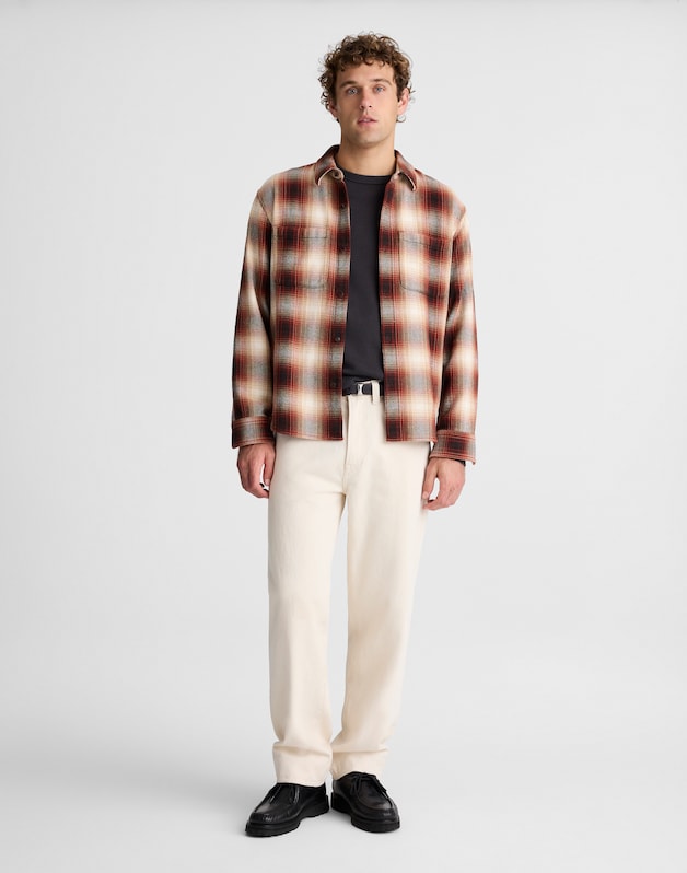 Button-Up Shirt in Midweight Flannel OMBRE PLAID