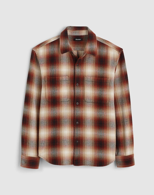 Button-Up Shirt in Midweight Flannel OMBRE PLAID