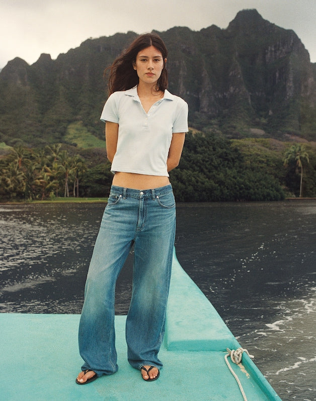 Low-Slung Baggy Jeans in Airy Denim PICKETT WASH