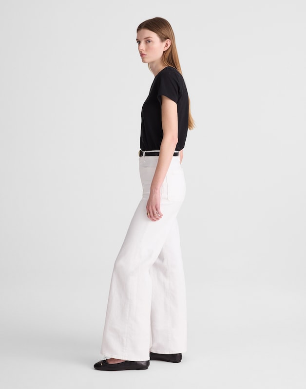 The Short Emmy Wide-Leg Jean in Tile White TILE WHITE