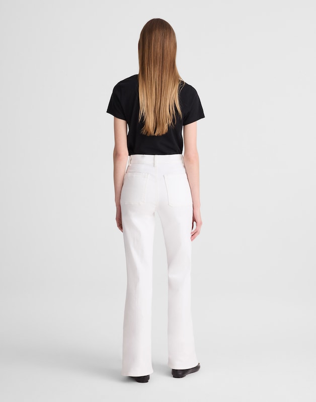 The Short Emmy Wide-Leg Jean in Tile White TILE WHITE