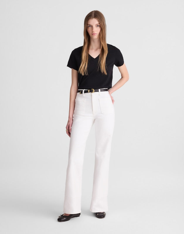 The Tall Emmy Wide-Leg Jean in Tile White TILE WHITE