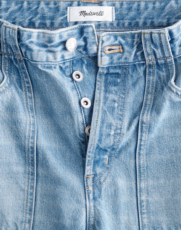 The Short Darted Utility Barrel-Leg Jean in Faded Horizon FADED HORIZON WASH