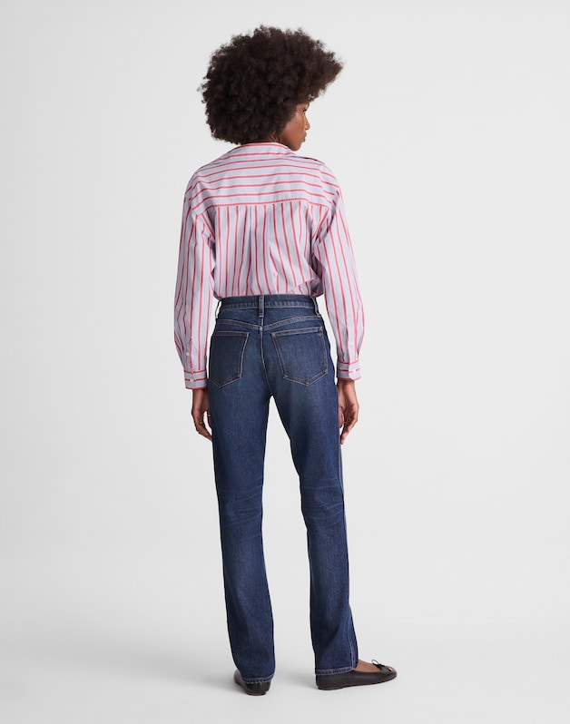 The Short Longline Straight Jean MIDNIGHT WATERS WASH
