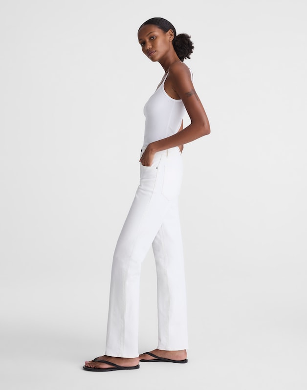 The Longline Straight Jean in Tile White TILE WHITE