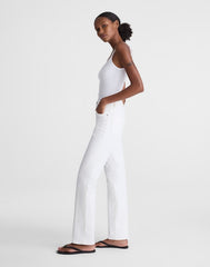 The Short Longline Straight Jean in Tile White TILE WHITE