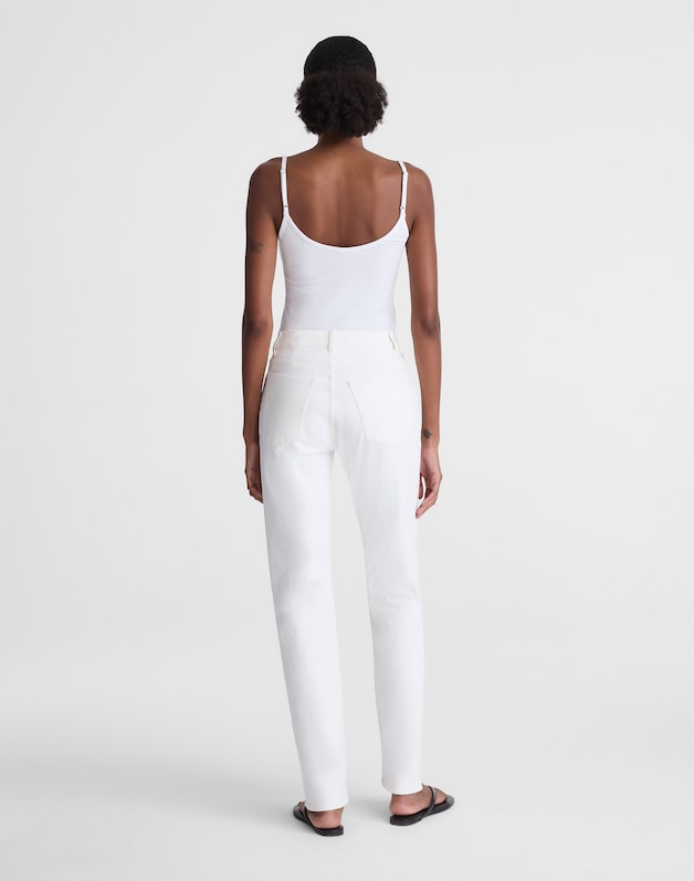 The Longline Straight Jean in Tile White TILE WHITE