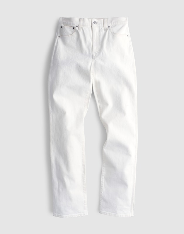The Short Longline Straight Jean in Tile White TILE WHITE