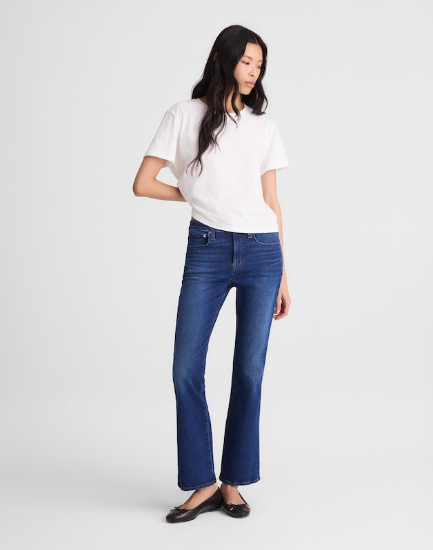 The Short Flare Crop Jean in Super Stretch Denim OSGOODE WASH