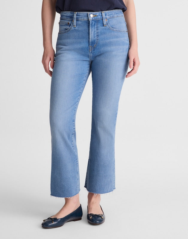 The Flare Crop Jean in Super Stretch Denim COASTAL BLUE WASH