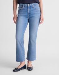 The Flare Crop Jean in Super Stretch Denim COASTAL BLUE WASH