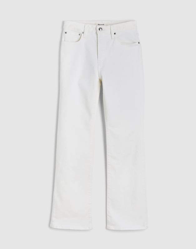 The Flare Crop Jean in Super Stretch Denim TILE WHITE