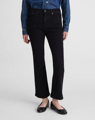 The Short Flare Crop Jean BLACK FROST