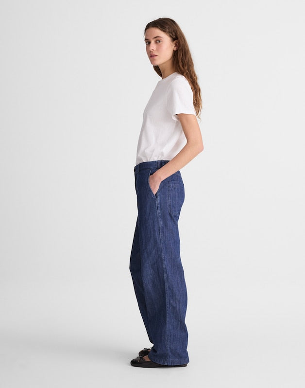 The Short Zoe Relaxed Straight Denim Pant LIGHT RINSE
