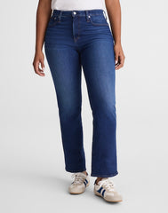 The Short Curvy Flare Crop Jean in Super Stretch Denim OSGOODE WASH