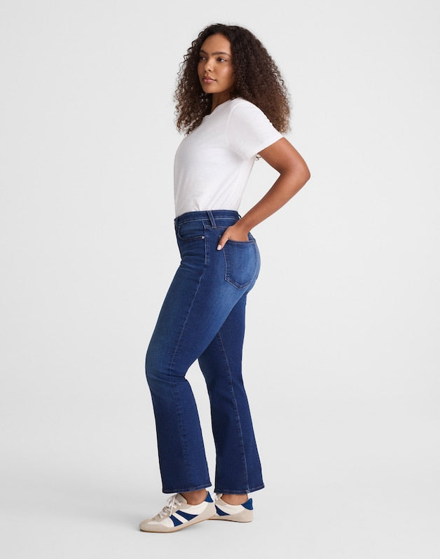 The Tall Curvy Flare Crop Jean in Super Stretch Denim OSGOODE WASH