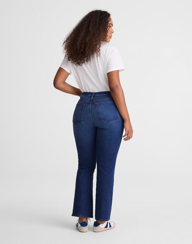 The Short Curvy Flare Crop Jean in Super Stretch Denim OSGOODE WASH