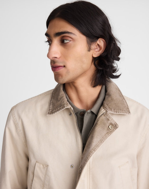 Field Jacket in Cotton Canvas SUNFADED SAGE