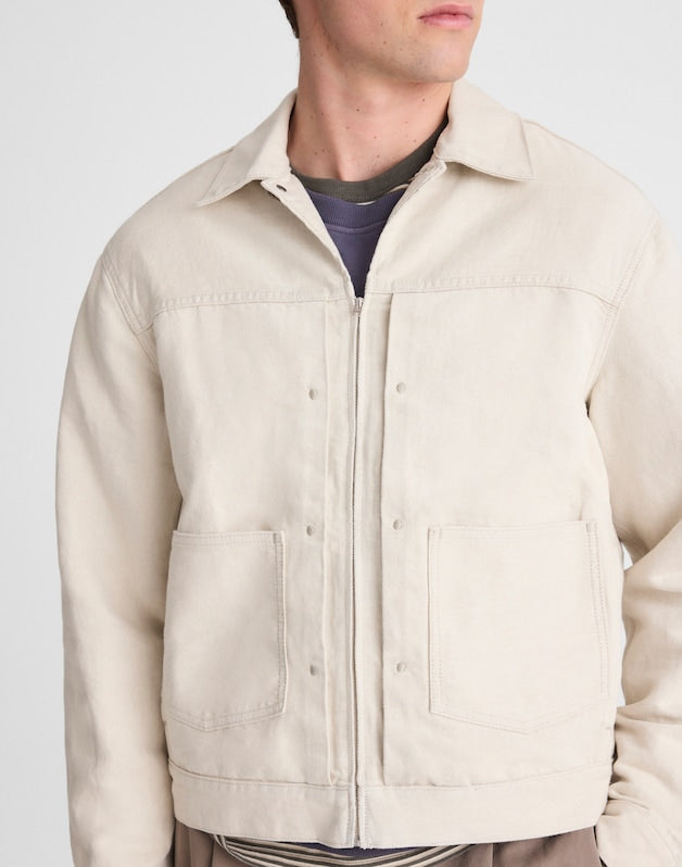 Denim Zip-Front Trucker Jacket HOLBROOK WASH