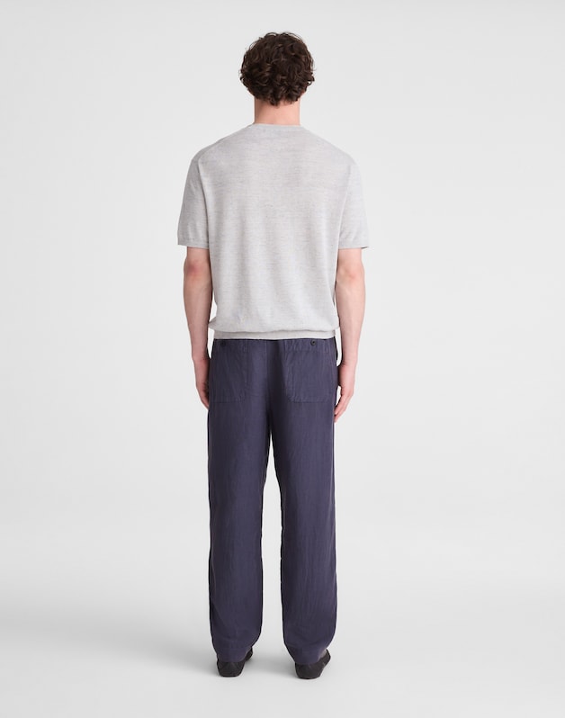 Pull-On Pant in Linen INK