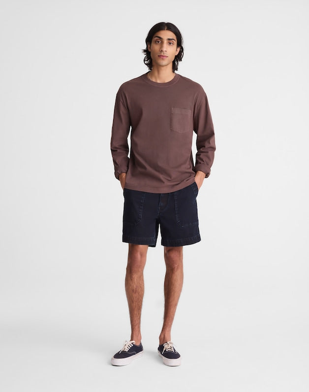 Fatigue Shorts in Overdyed Indigo ROBERSON WASH