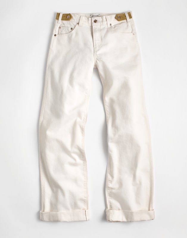 Madewell x Benjamin Talley Smith The Coolidge Low-Rise Wide-Leg Jean in Chalk Wash CHALK WASH