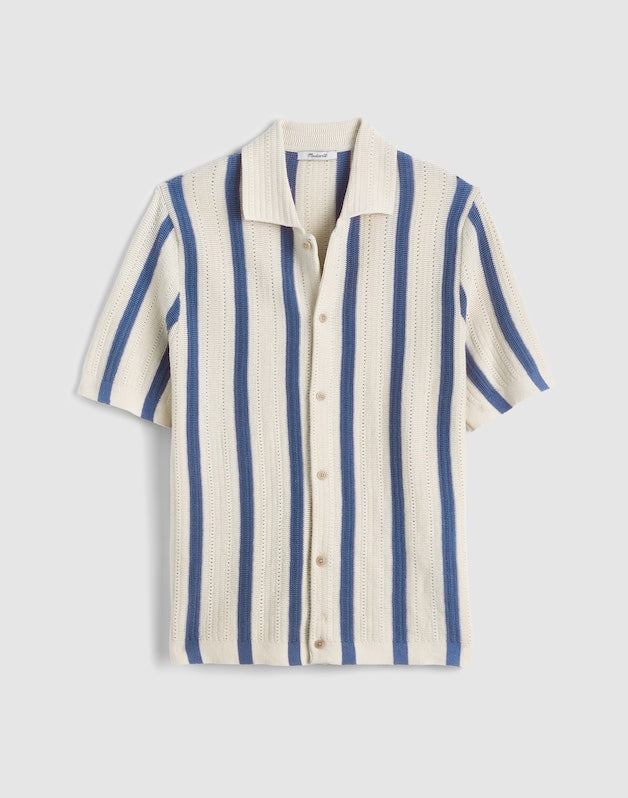 Button-Up Sweater Polo in Everyday Cotton SAND