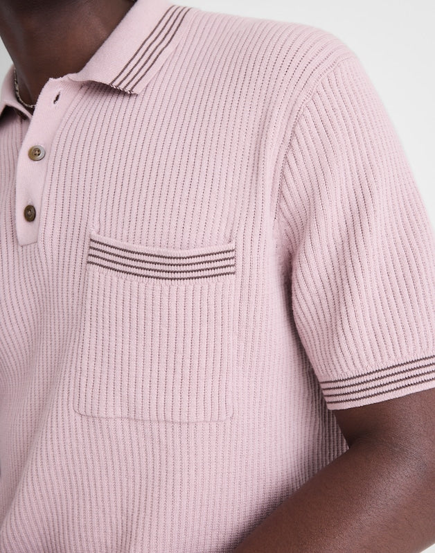Tipped Sweater Polo PALE THISTLE