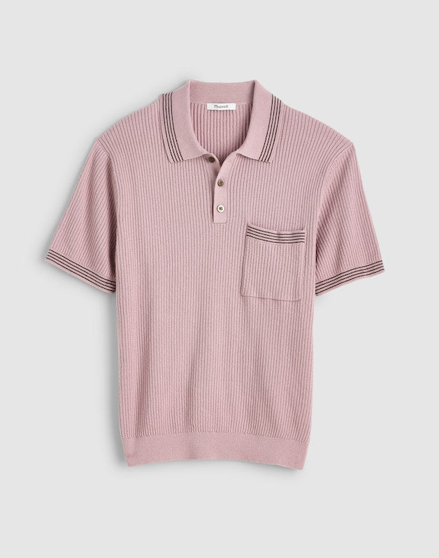 Tipped Sweater Polo PALE THISTLE